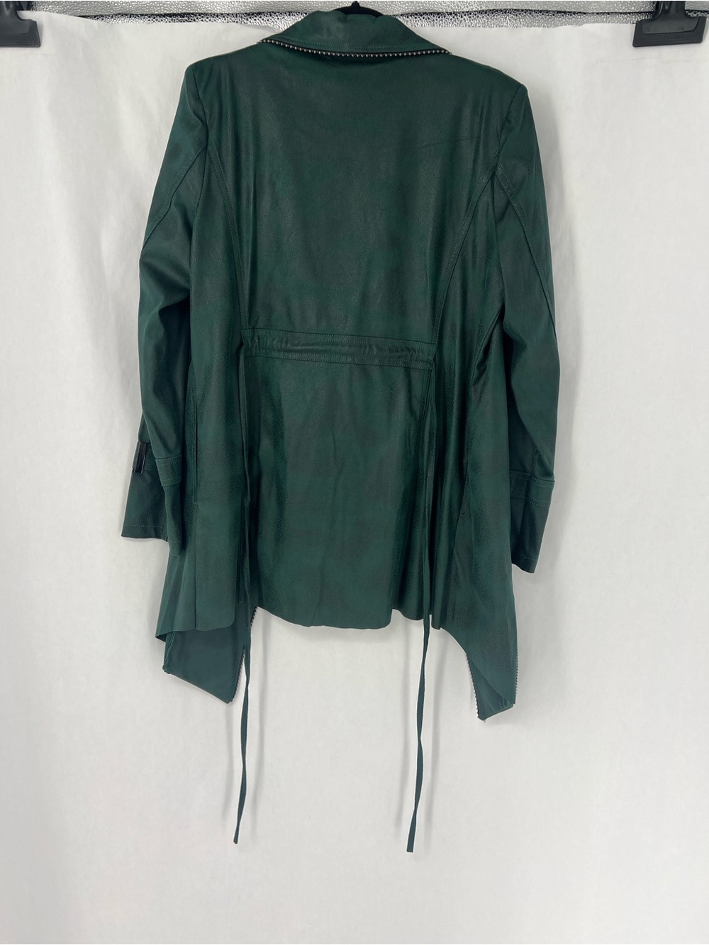 INSIGHT Forest Green Faux Leather Moto blazer - Picture 10 of 14